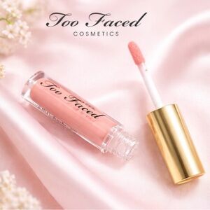 Too Faced Naked Dolly Lip Gloss Peachy Pink Shine Travel Size